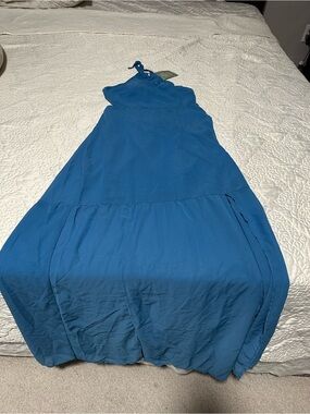 Divided Blue Halter Maxi Dress